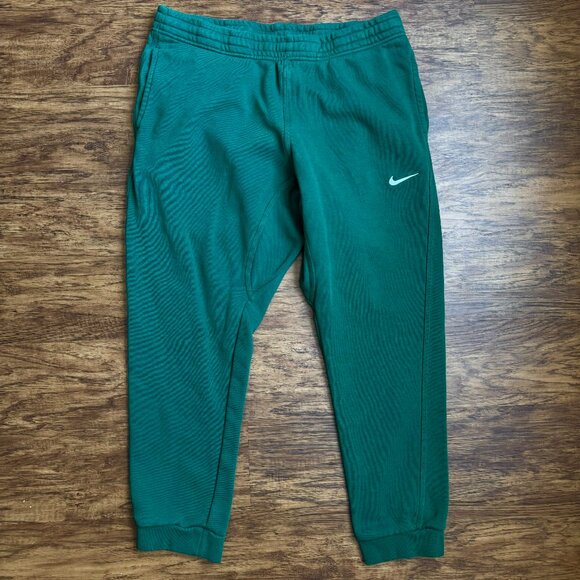 Nike Joggers Mens XL Green Sportswear Club Fleece Sweatpants Comfort Logo Baggy - Picture 1 of 3